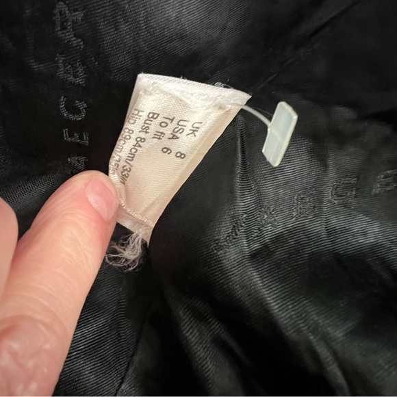 Vintage 1980s Jaeger Women’s Double Breasted Black Wool Blazer Gold Buttons - Picture 10 of 15